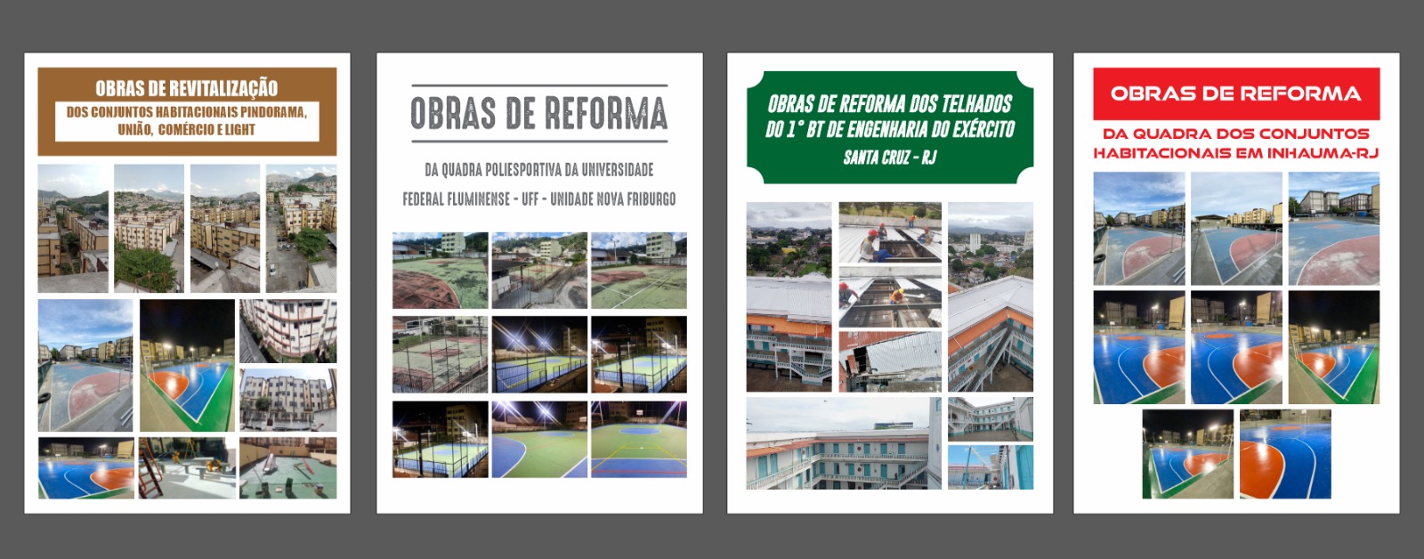Painel de obras públicas realizadas